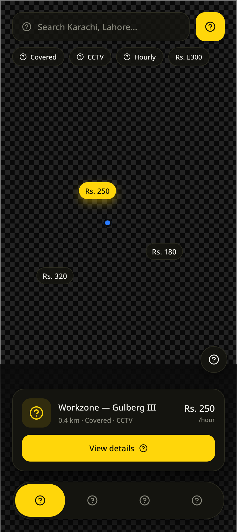 ParkKaro Live Parking Map Exploration